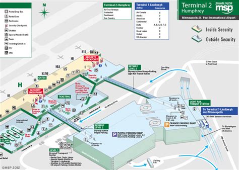 Msp Airport Terminal 2 Map World Map