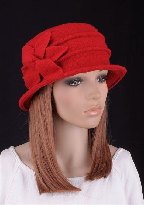 100 Wool Elegant Lady Women Warm Dress Hat Beanie Cap 6 Leaf Flower