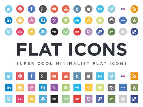 Download Free Flat Social Media Icon Sets Web And Graphic Design Bashooka