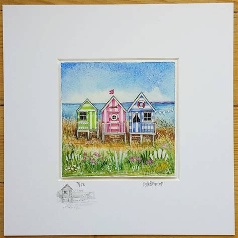 The Three Beach Huts Signed Limited Edition Signed Print Etsy