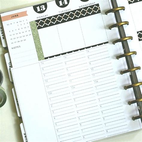 Big Happy Planner Hourly Insert I Read In A Recent Article That In