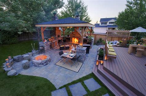 Benches of ipe wood wrap around most of the deck (also made of ipe), providing generous seating. Backyard Deck Ideas - Paradise Restored Landscaping