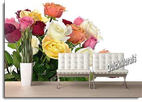 Bouquet Of Roses Peel And Stick Wall Mural Full Size Large Wall Murals