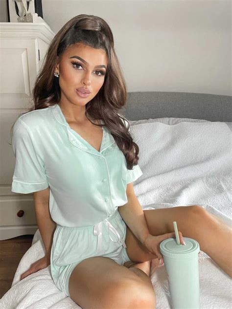 Modal Cotton Super Soft Mint Shirt And Short Pj Set Sienna London