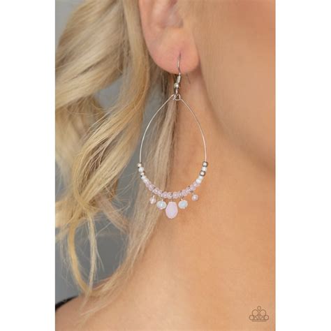 Paparazzi Exquisitely Ethereal Pink Pearly Beads Teardrop Earrings