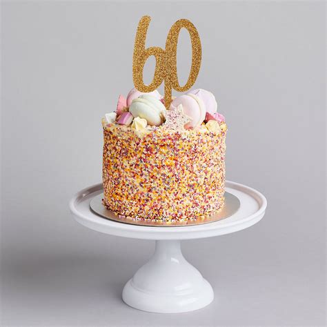 Gold Glitter 60th Birthday Cake Topper Gold Birthday Cake Etsy Uk