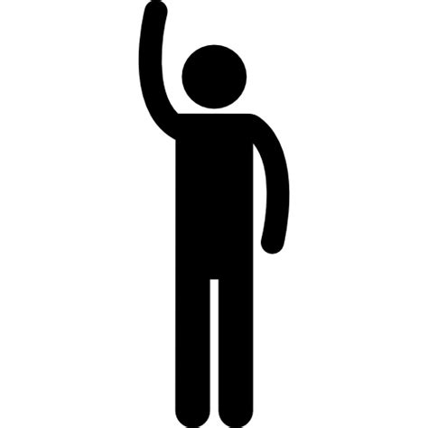 Free Icon Raising Hand Silhouette