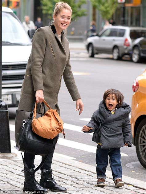 Doutzen Kroes Gets Into The Swing Of Things As She Takes Adorable Son