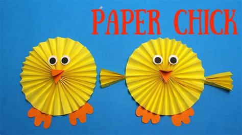 How To Make A Paper Chick Easy Easter Crafts For Kids Youtube