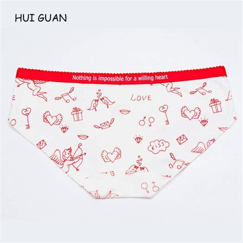 Hui Guan Fashion Love Bird Patterned Cute Underwear Sexy Women Cartoon