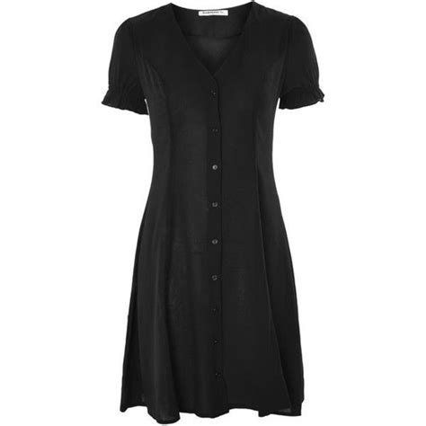 button front short sleeve shirt dress by glamorous tall €32 liked on polyvore featuring