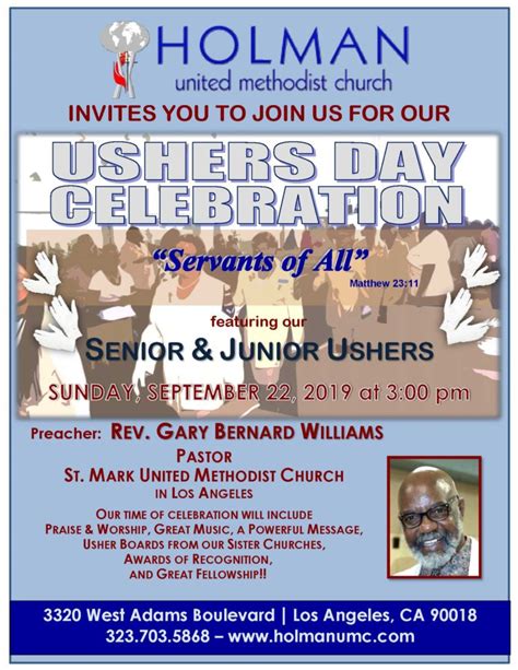 Usher Appreciation Flyer 2019 Holman United Methodist Church