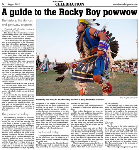 Rocky Boy Pow Wow 2016 By Havre Daily News Issuu