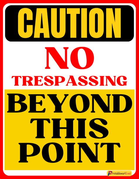 10 Printable No Trespassing Sign Printable World