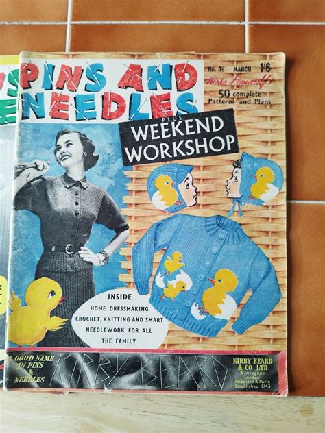 8 X Pins And Needles Magazine Knitting Crochet Embroidery Dressmaking