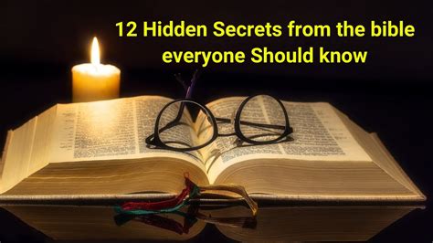 12 Hidden Secrets From The Bible You Should Know Youtube