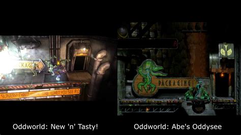 Oddworld Abes Oddysee Vs Oddworld New N Tasty Side By Side