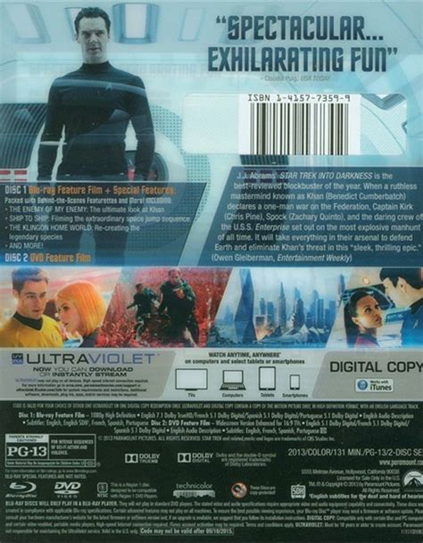 Star Trek Into Darkness Blu Ray Dvd Digital Copy Blu Ray