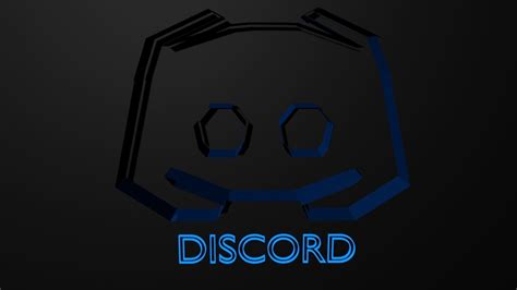 Discord Logo And Neon Text 3d Model Cgtrader