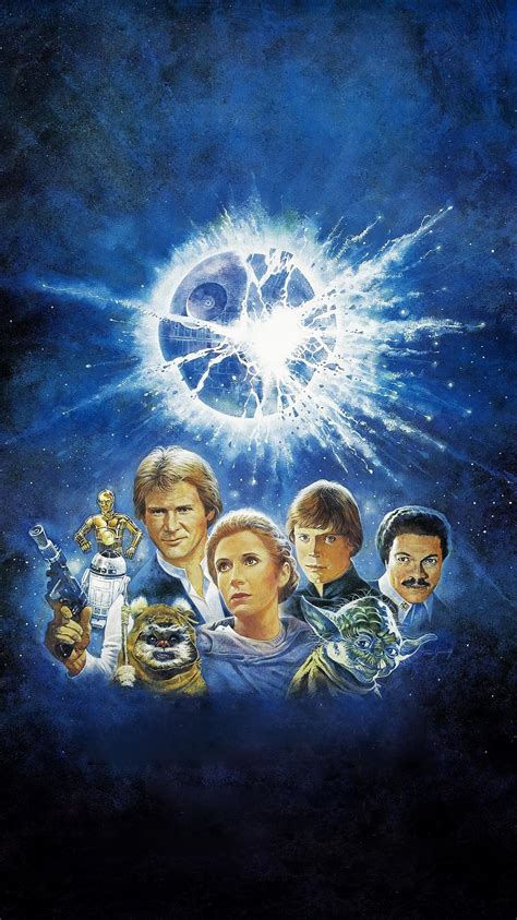 Return Of The Jedi 1983 Phone Wallpaper Moviemania Star Wars Poster