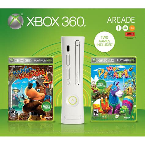 Microsoft Xbox 360 Arcade Bundle With Banjo Kazooie And Viva Pinata