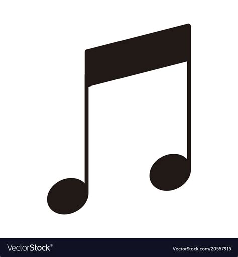 Isolated Eighth Beamed Note Musical Note Vector Image