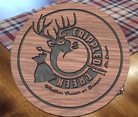 17 Round Carved Custom Logo Sign Maine Wood Signs