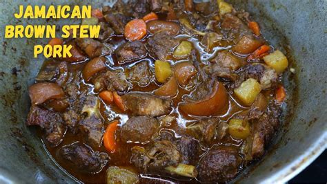 Jamaican Brown Stew Pork In Under 1 Hour Pork Stew Brown Stew