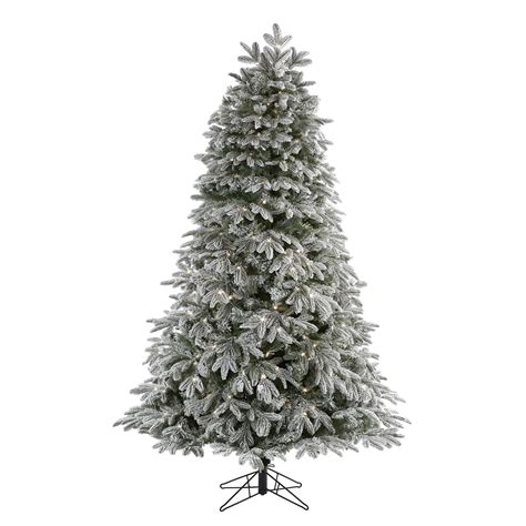 7ft Flocked Colorado Mountain Fir Artificial Christmas Tree With 700