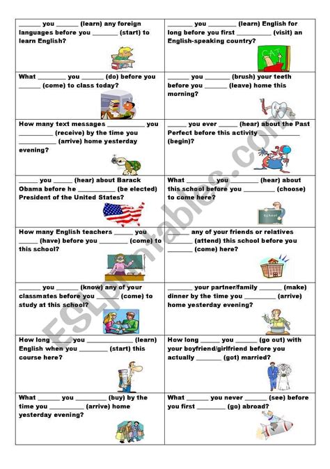 Past Perfect Questions Speaking Activity Twinkl Esl 46 Off