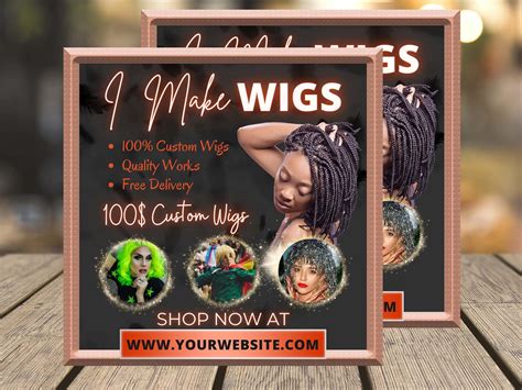 Wig Flyer Diy Canva Wig Sale Flyer Template 2021 Editable Etsy