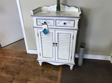 Blue And Ash Solid Wood Hand Painted Accent Cabinet Able Auctions