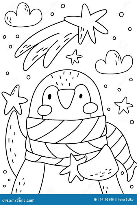 Coloring Pages Of Christmas Penguins