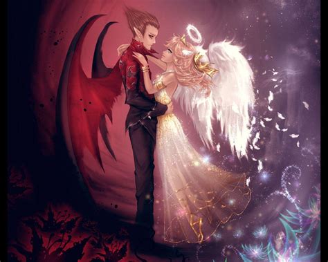 Angel And Demon Love Drawings
