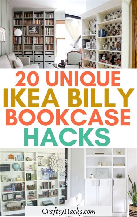 20 Unique Ikea Billy Bookcase Hacks Craftsy Hacks