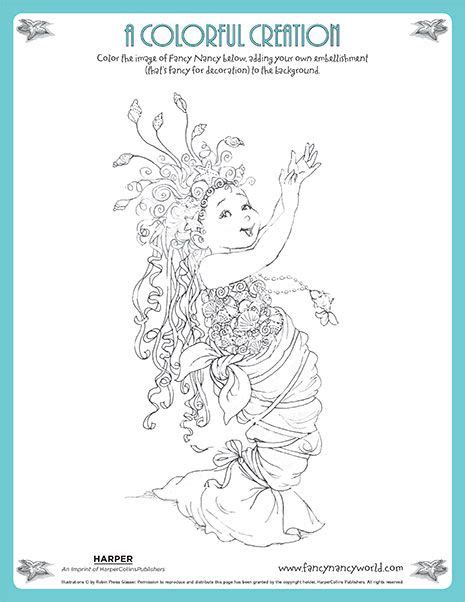 1 jumbo fancy nancy coloring books. A Colorful Creation - Printable Coloring Sheet | Fancy ...