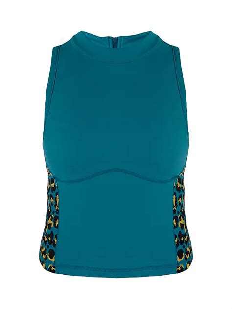 Sweaty Betty Power Zip Back Top Blue At John Lewis And Partners