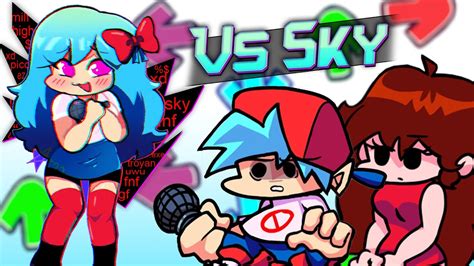 Que Le Hacen A Girlfriend En Este Mod D Fnf Vs Sky Mod Full Week Youtube