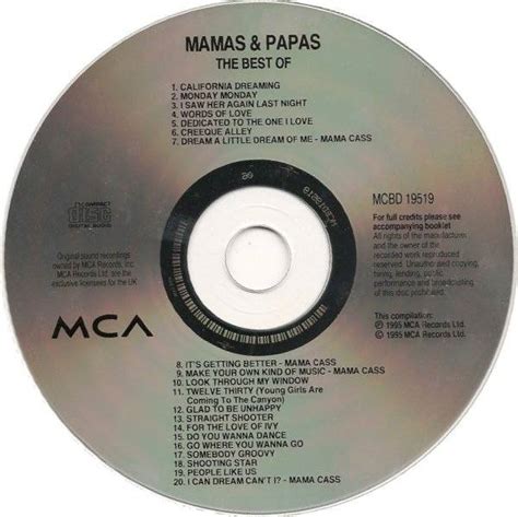 Mamas And The Papas The Best Of The Mamas And The Papas Cd For Sale