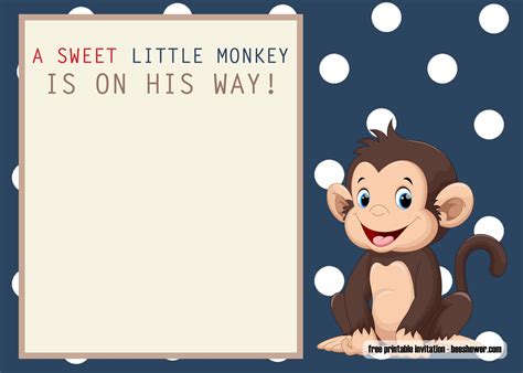 Free Printable Sock Monkey Baby Shower Invitations
