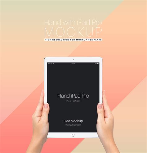 Use this ipad pro mockup to showcase your ios apps or. Hand Holding iPad Pro Free PSD Mockup Template - Download PSD