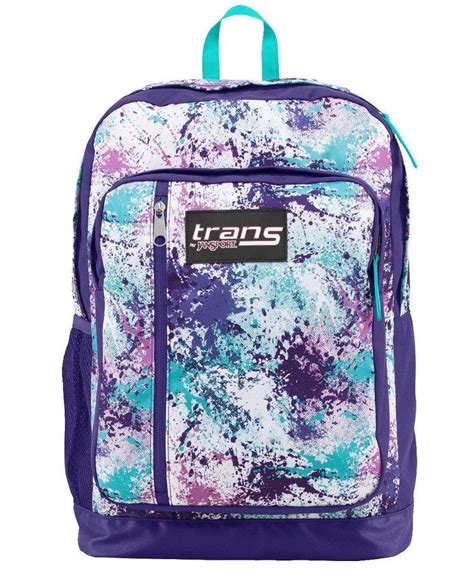 Trans Jansport Megahertz Laptop Backpack Purple Turquoise Blue White