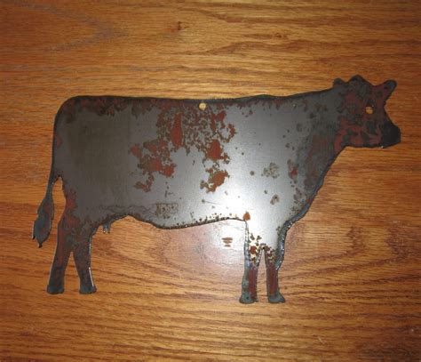 Contented Cow Metal Art Etsy