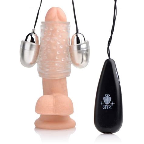 Dual Vibrating Penis Sheath Clear Sex Toys And Adult