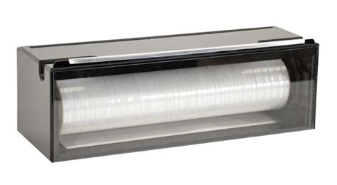 Our stretch wrap dispensers are available in various styles for all of your stretch film application needs. 17″ - 18″ Black Commerical Plastic Wrap Dispenser - Omcan
