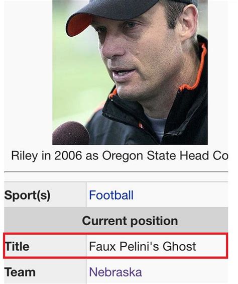 Browse through the content she uploaded herself on her verified profile. Mike Riley Wikipedia page gets funny edits after Nebraska ...