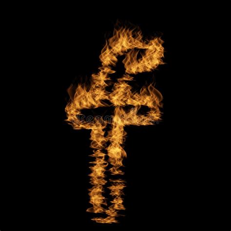 Hot Fiery Burning Flame Font Stock Illustration Illustration Of Hell