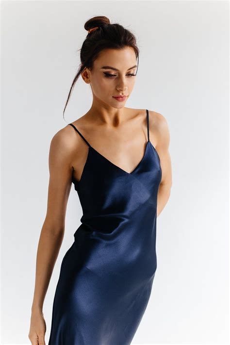 Trending Navy Blue Silk Dresses Victoria Jane