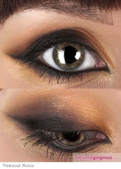 Pictures Eye Makeup Ideas Gold And Black Smokey Cat
