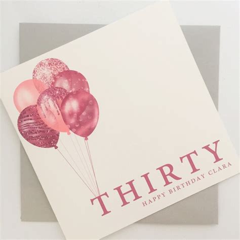 30th Birthday Card For Her Handmade Personalised Womens Etsy Uk